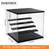 DORYBEN Acrylic Display Case with Adjustable LED Light, 5 Tier