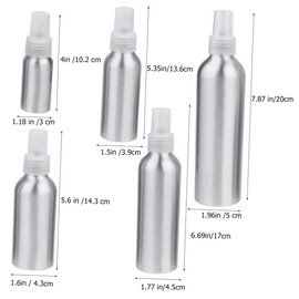 PACKOVE 5pcs Refillable Aluminum Perfume Spray Bottles Nozzle Travel to Portable Liquid Containers for Perfume and Makeup Remover Durable and Lightweight Design