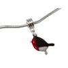Robin bird Charm for Bracelets hand resin enamelled gift in