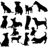 Jack Russell Pet Dog Silhouette 14 Cute Stickers Pack -