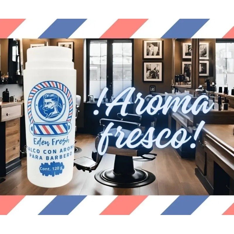 Talco Fino Con Aroma Fresco Para Barbero (10 Unidades 120g)