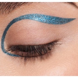 DekRion Liquid Eyeliner Pen, Waterproof Eyeliner Long-lasting Eyeliners, Metallic-Eyeliners Easy To Use, White Black Red Brown Purple Colorful Eyeliner (Light Blue)