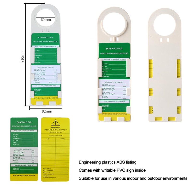 POFET 10 Pcs Scaffold Status Holder and Tags Scaffolding Safety