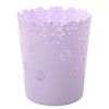 Scakbyer Wastebasket, Hollow Flower Shape Plastic Lidless Wastepaper Baskets Trash