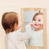 KRAND Baby Montessori Wooden Frame Non-Shatter Safety Mirror w/ 2