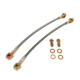 HRC GM Rear Metric Calipers Hoses Kit Disc Brake 10 12 Bolt w/ Emergency Stainless