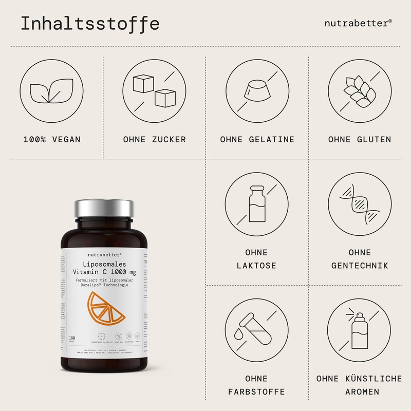 Liposomal Vitamin C 1000 mg | 180 Vegan Capsules -