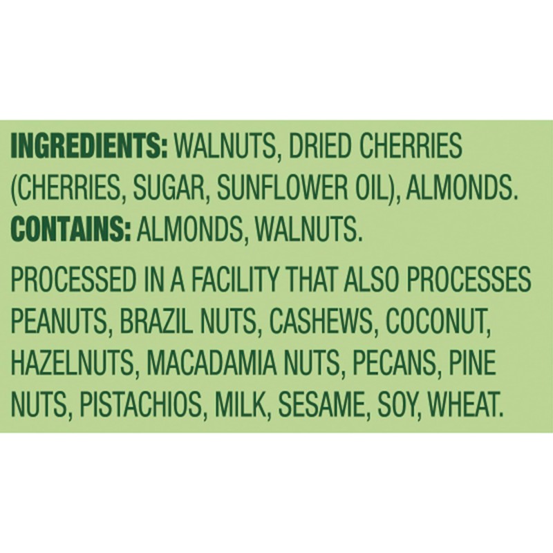 Emerald Nuts, Natural Walnuts & Almonds with Dried Cherries, 100
