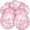 Arrowbash 12 Pcs 9 Inch Pink Bow Inflatable Beach Balls