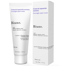 Crema de Noche con Retinol 0.5%, Centella Asiática y Ginseng | Antimanchas, Reafirmante para Arrugas y Líneas de Expresión | Hidratante facial nocturno con Extractos Botánicos para Todo tipo de Pieles | Biune. | 50 ml