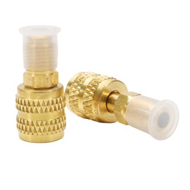 Konuooer R410A Clim Adapter A/C 1/4" Male to 5/16" (Pack of 2) Female SAE Air Conditioners with Split System for R410A Mini Split System HVAC Cooling