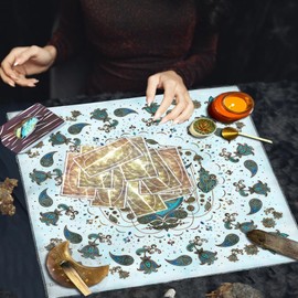 Tarot Cloth for Table - Foldable Multipurpose Table Covers | Soft Mysterious Tablecloth, Tarot Accessories for Tarot Cards, Altar Activities