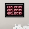 Wynwood Studio Typography Wall Art Framed Prints 'Girl Boss Neon'