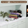 BXINREDA Acrylic Coffee Pod Organizer for Nespresso Vertuo Pod Holder