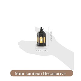 Mini linternas decorativas para interiores: 6 unidades de linternas LED pequeñas para centros de mesa, decoración de mesa de boda, Ramadán, decoración de bosque encantado