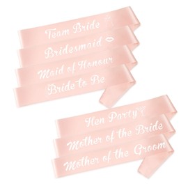 HOWAF Hen Party Accessories, Hen Party Sashes, 1 Pcs Rose Gold Mother of The Bride Sash for Bachelorette Wedding Bridal Shower Hen Party Decorations