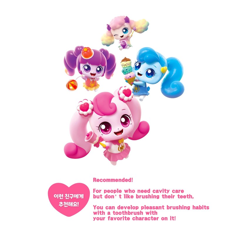 GIANANO Catch Teenieping Character Compact Head Toothbrush, Soft bristles &