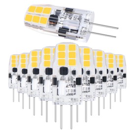 Hanbaak G4 LED Bulb, G4 12V Bi Pin Base 20W Halogen Bulb Replacement, Daylight White 6000K Non-Dimmable, 10-Pack