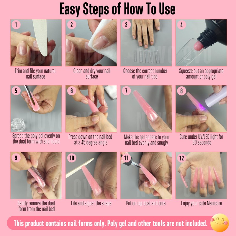 NOVO OVO Tapered Square (Natural not Sculpted) Nail Dual Forms