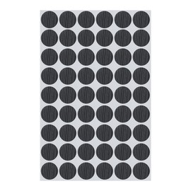 54 PCS in 1 Sheet Self-Adhesive Screw Hole Stickers Plastic Screw Covers Caps Plastic Screw Free Sticker Wood Textured Cover 21mm/0.82" Dia for Wooden Furniture Black Texture（Black with Wood Grain