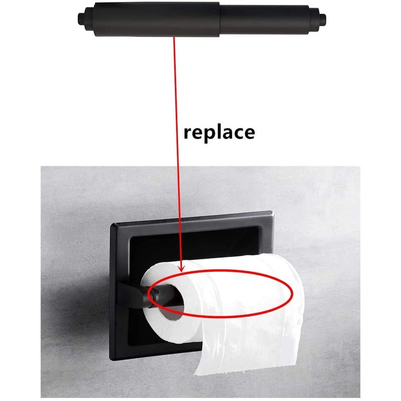 Toilet Paper Holder Roller 2pcs Black Color Plastic Toilet Tissue