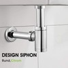 Designer Siphon Chrome Syphon for Washbasins and Washbasins, Bottle Siphon