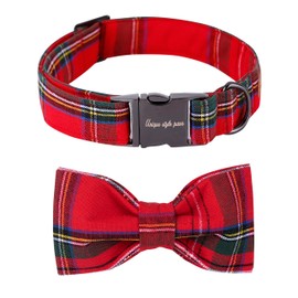Unique style paws Dog Collar with Detachable Bow tie, Adjustable Dog Collars with Bow for Small Medium Large Dogs or Cats XXS-XL