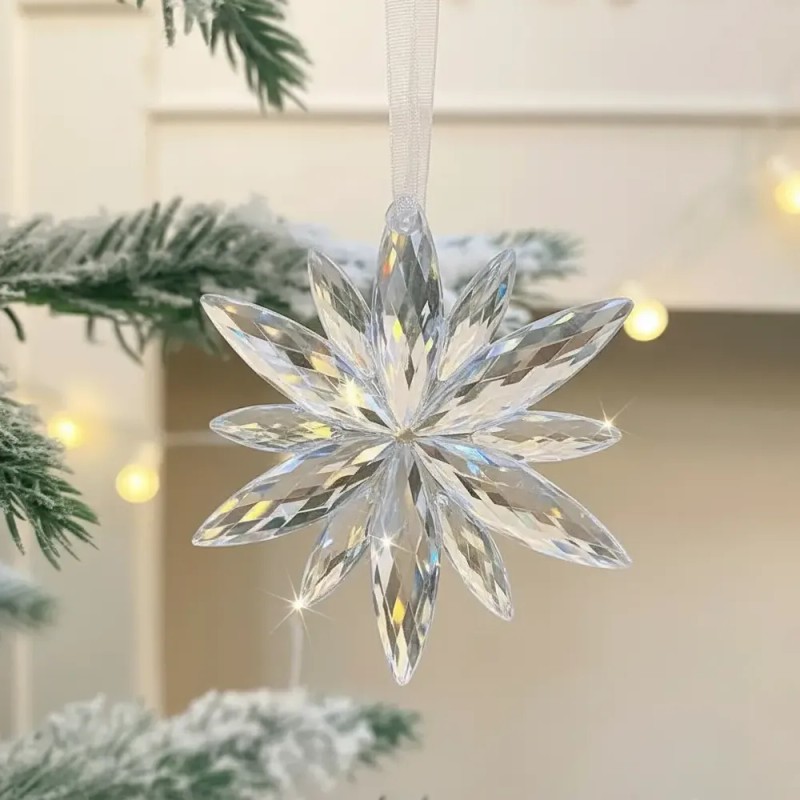 12 Pzas Adornos Cristal Para Árbol De Navidad