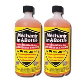 Mechanic in A Bottle for Gas & Diesel Fuel Systems 24 oz - 2 Pack Fuel System Cleaner & Stabilizer for Peak Engine Performance