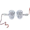 PerfecTech Motorcycle 10mm Screw Skull Head LED Amber Turn Signal