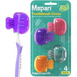 Mspan Mspan Electric Toothbrush Head Cover: Sonic Toothbrush Cap Travel Protector Plastic Brush Pod Protection Clip Case Value Pack