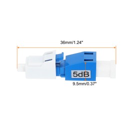 sourcing map 5dB LC Fiber Attenuator, LC/UPC SM Single Mode Fixed Fiber Optic Attenuator Male to Female for Fiber Optic Transmission Pack of 4