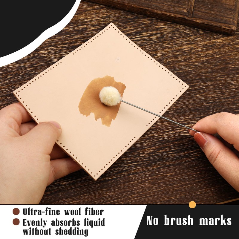 BUTUZE Wool Daubers Wool Daubers Ball Brush Leather Dye Tool