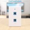 Hepzest 2-Pack 2 Port Ethernet Wall Plate, RJ45 Cat6 Female