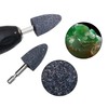 2 Pcs Hexagonal Handle Brown Corundum Grinding Stone,Conical Small Grinding