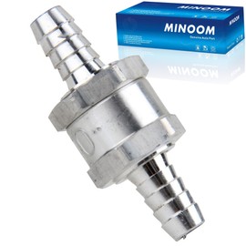MINOOM Fuel Check Valve One Way Inline Non Return Diesel Gasoline Silver (10mm 3/8")