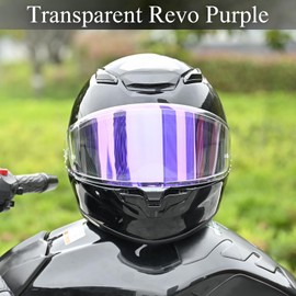 Logto Helmet Visor Replacement For Z8/CWR-F2/NXR2/RF-1400 Shield Helmets Accessories Universal (Transparent Revo Purple)