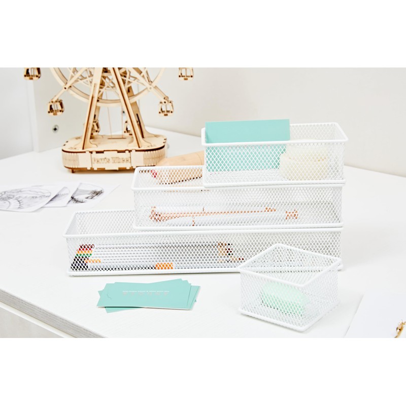 Annova Mesh Stackable Drawer Cabinet and Shelf Organizer Bins Storage