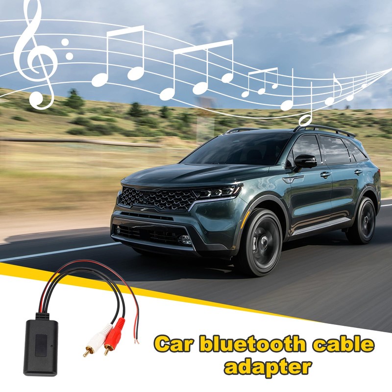 Dickno Car Wireless Bluetooth Cable Adapter, Universal Automotive Wireless Radio