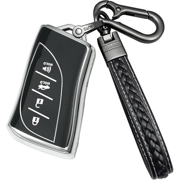 Yonmcfn Compatible with lexus Key fob Cover with Keychain,TPU Protective