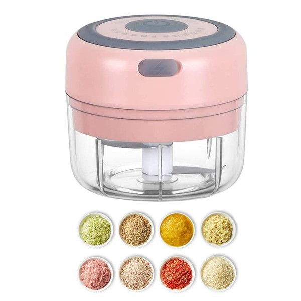 Hviww Electric Mini Garlic Mincer, 100ML USB Vegetable Onion Chopper,