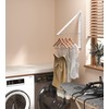 Dr.DJ Clothes Drying Rack with Rod, Wall-Mounted Retractable & Foldable
