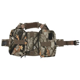 Dog Saddle Bag Waterproof Adjustable Large Capacity Nylon Dog Backpack with Side Pockets for Outdoor Travel Training