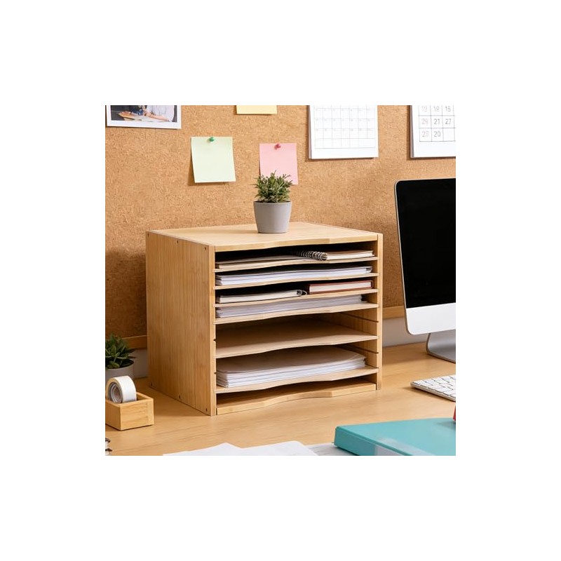 Wooden Puzzle Holder Rack, 7-Tier Puzzle Storage Shelf with Removable