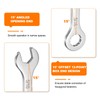 sourcing map Thin Combination Wrench Set 5/16" 3/8" 7/16" 30Cr13