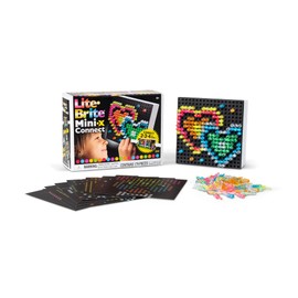 Lite Brite Mini-X Connect Light Drawing Board, Basic Fun, 02322, Mini LED Drawing Board with Colours, Luminous Art, Neon Effect Drawing Board, Arts and Crafts for Children from 4 Years