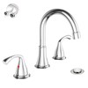 Phiestina 8 Inch Widespread Chrome Bathroom Sink Faucet, 2 Handle