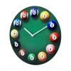 Horizent Billiards Pool Ball Wall Clock-Glass Pool Table Wall Clock