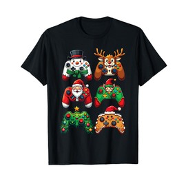 Santa, Reindeer, Elf, Snowman, Gingerbread Controller T-Shirt
