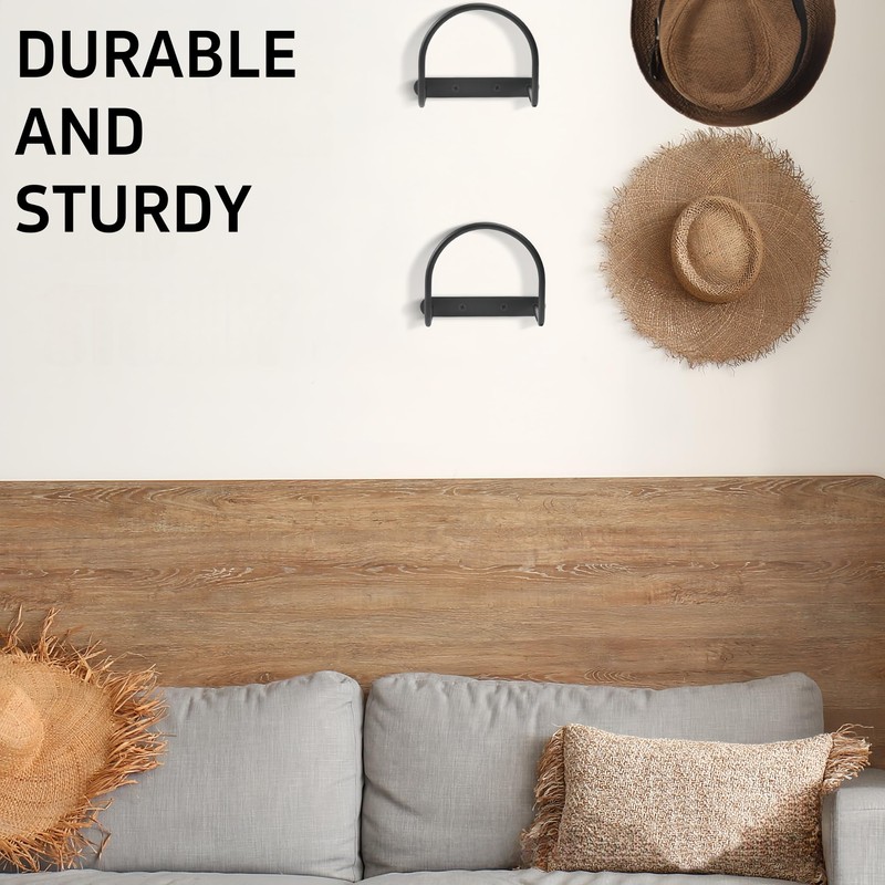 NBBENG Cowboy Hat Rack for Wall 4 Pack, Cowboy Hat